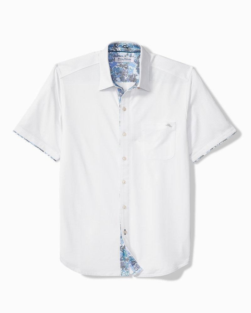 Big &amp; Tall San Lucio Valega Happy Hour Stretch Knit Shirt - White