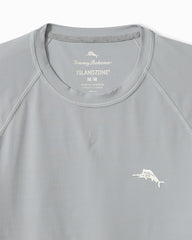Big &amp; Tall Chill Time Bay IslandZone Long-Sleeve Rash Guard - Ultimate Gray