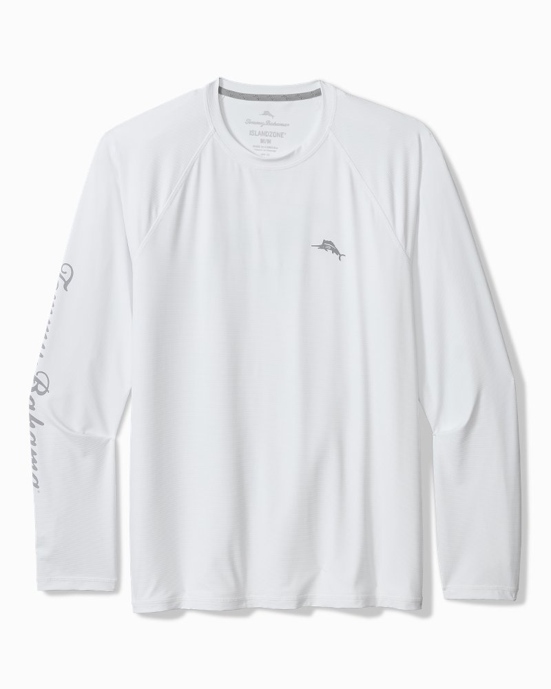 Big &amp; Tall Chill Time Bay IslandZone Long-Sleeve Rash Guard - Bright White