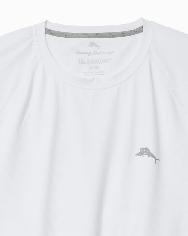 Big &amp; Tall Chill Time Bay IslandZone Short-Sleeve Rash Guard - Bright White