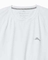 Big &amp; Tall Chill Time Bay IslandZone Short-Sleeve Rash Guard - Bright White