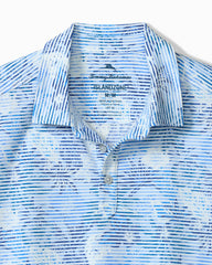Big &amp; Tall Costa Wave Palm Azul IslandZone Polo - Blue Vault