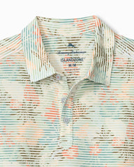 Big &amp; Tall Costa Wave Palm Azul IslandZone Polo - Light Rosemary