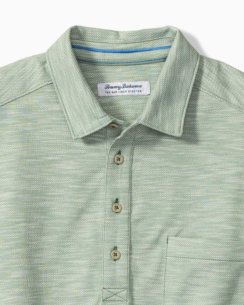 Big &amp; Tall San Lucio Tides Stretch Knit Polo - Oxidize Metal
