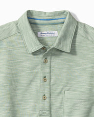 Big &amp; Tall San Lucio Tides Stretch Knit Polo - Oxidize Metal