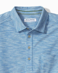 Big &amp; Tall San Lucio Tides Stretch Knit Polo - Blue Surf