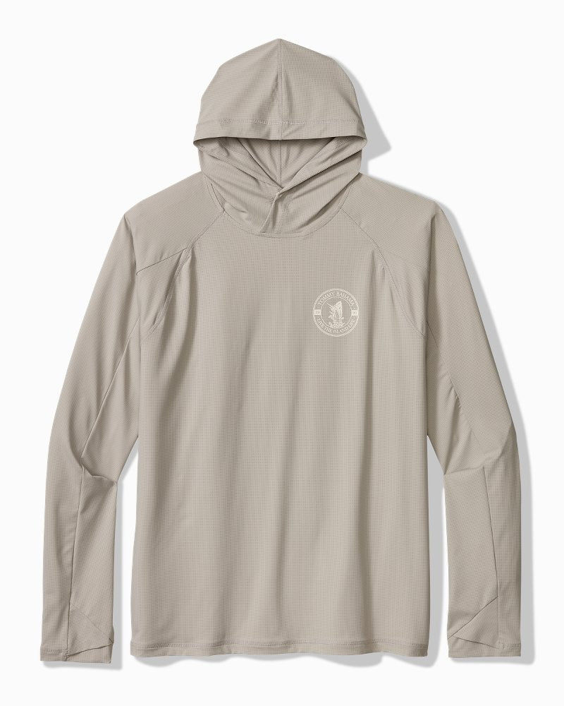 Big &amp; Tall Chill Time Drifter IslandZone Rash Guard Hoodie - Paloma
