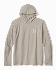 Big &amp; Tall Chill Time Drifter IslandZone Rash Guard Hoodie - Paloma