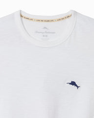 Big &amp; Tall Piña Cabana Long-Sleeve Lux T-Shirt - White