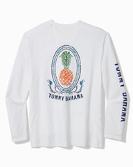 Big &amp; Tall Piña Cabana Long-Sleeve Lux T-Shirt - White