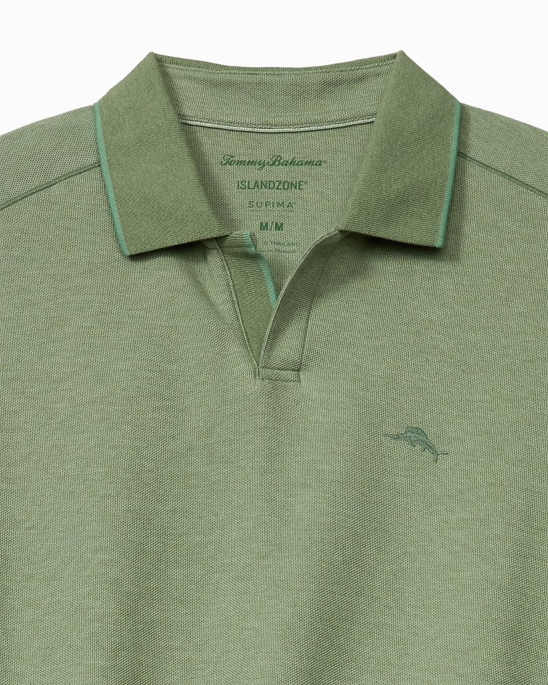 Big &amp; Tall Emfielder Johnny Collar IslandZone Polo - Baby Fern Heather