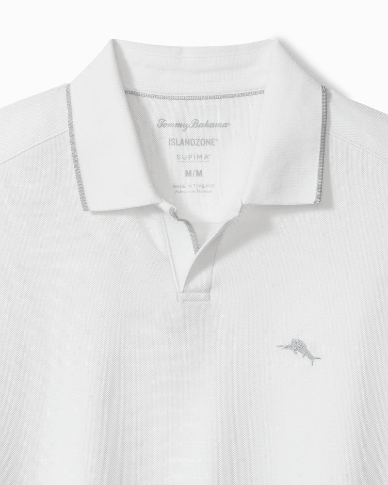 Big &amp; Tall Emfielder Johnny Collar IslandZone Polo - Bright White
