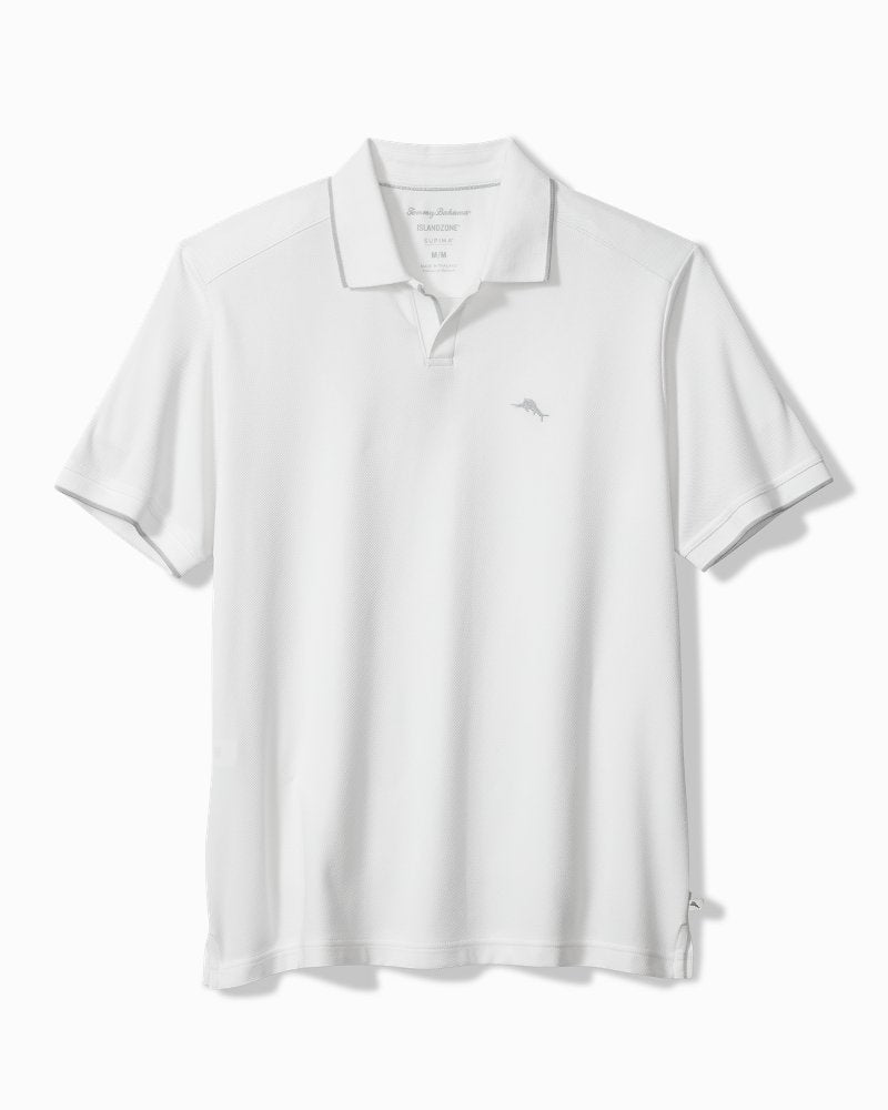 Big &amp; Tall Emfielder Johnny Collar IslandZone Polo - Bright White