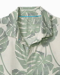 Big &amp; Tall Costa Wave Monstera Mash IslandZone Camp Shirt - Dark Jade