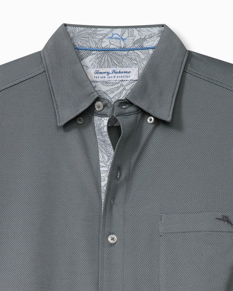 Big &amp; Tall San Lucio Villa Evora Five O'Clock Stretch Knit Shirt - Turbulence