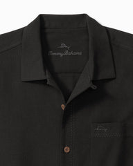 Big &amp; Tall Coastal Breeze Check IslandZone Camp Shirt - Black
