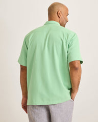 Big &amp; Tall Coastal Breeze Check IslandZone Camp Shirt - Zephyr Green