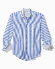 Big &amp; Tall Cabana Breezer Linen Long-Sleeve Shirt - Coastline