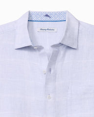 Big &amp; Tall Paradisio Plaid Linen Long-Sleeve Shirt - Classic Lavender