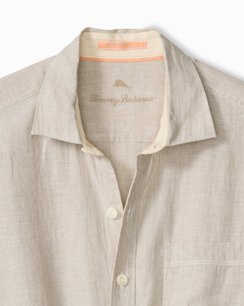 Big &amp; Tall Paradise Breezer Linen Long-Sleeve Shirt - Natural