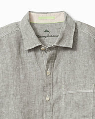 Big &amp; Tall Paradise Breezer Linen Long-Sleeve Shirt - Tea Leaf