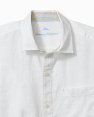 Big &amp; Tall Paradise Breezer Linen Short-Sleeve Shirt - White