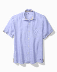 Big &amp; Tall Paradise Breezer Linen Short-Sleeve Shirt - Classic Lavender