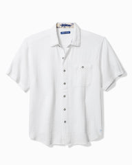 Big &amp; Tall Beachside Cotton Cruiser Shirt - White