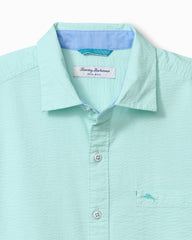 Big &amp; Tall Nova Wave Cotton-Blend Long-Sleeve Shirt - Aquarius