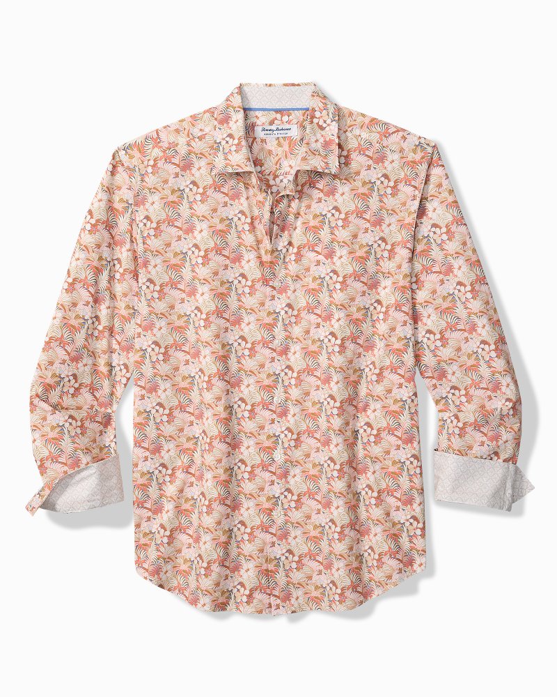 Big &amp; Tall Sarasota Stretch Breeze Blooms IslandZone Shirt - Dew Drop