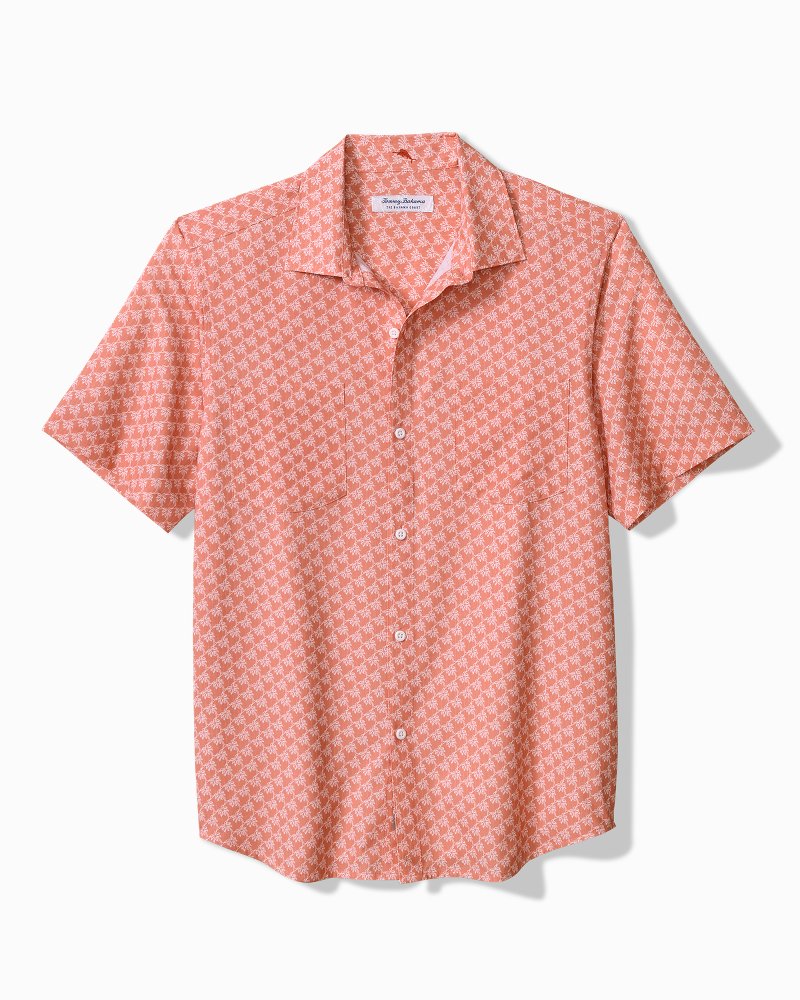 Big &amp; Tall Bahama Coast Tropic Geoscape IslandZone Shirt - Light Havana