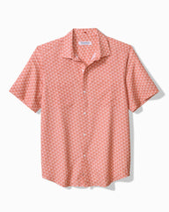 Big &amp; Tall Bahama Coast Tropic Geoscape IslandZone Shirt - Light Havana