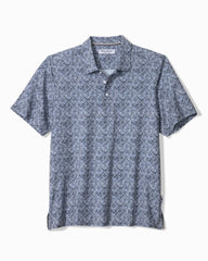 Big &amp; Tall Bahama Coast Flora Tiles IslandZone Polo - Dusk