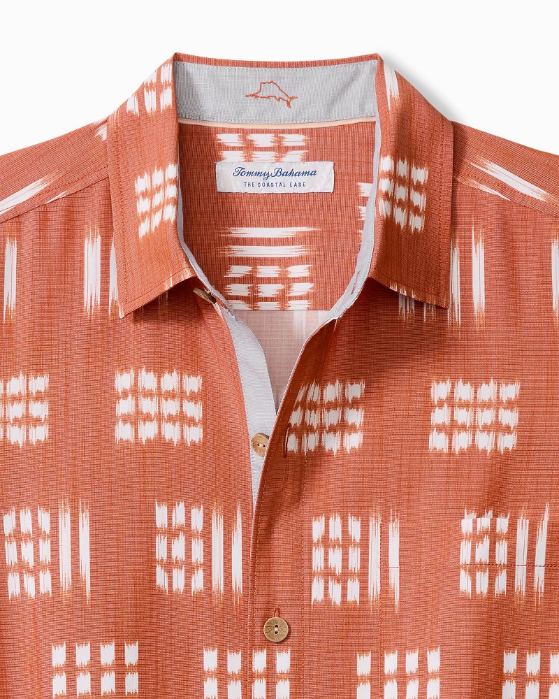 Big &amp; Tall Coastal Ease Aqua Kay IslandZone Camp Shirt - Winter Topaz