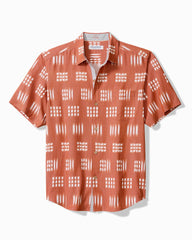 Big &amp; Tall Coastal Ease Aqua Kay IslandZone Camp Shirt - Winter Topaz