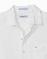 Big &amp; Tall Nova Wave Cotton-Blend Short-Sleeve Shirt - White