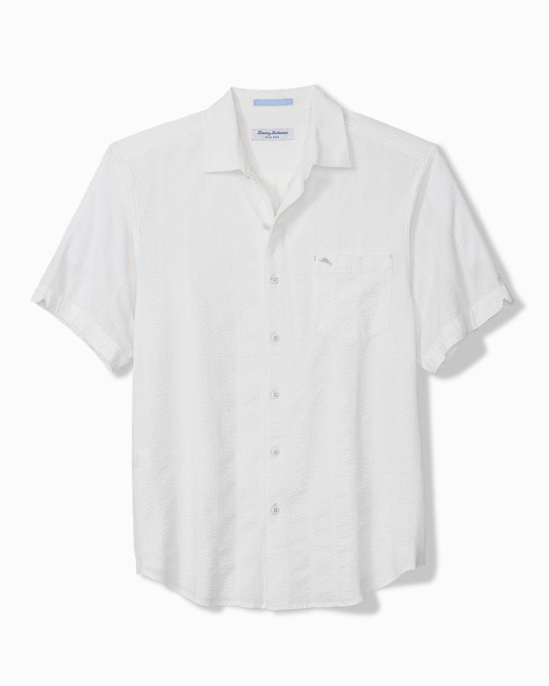 Big &amp; Tall Nova Wave Cotton-Blend Short-Sleeve Shirt - White