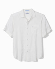Big &amp; Tall Nova Wave Cotton-Blend Short-Sleeve Shirt - White