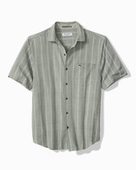 Big &amp; Tall Nova Wave Cotton-Blend Short-Sleeve Shirt - Palm Moss