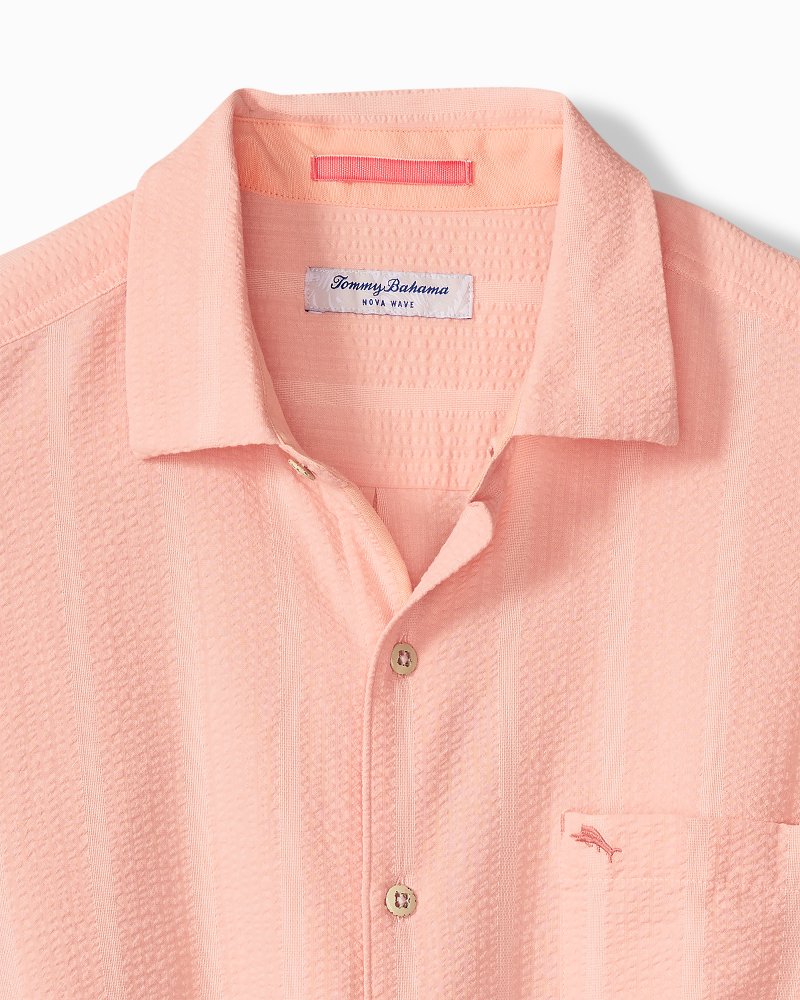 Big &amp; Tall Nova Wave Cotton-Blend Short-Sleeve Shirt - Melonie