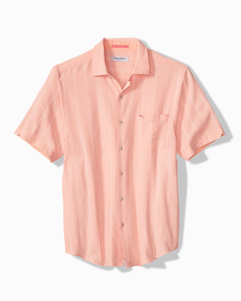 Big &amp; Tall Nova Wave Cotton-Blend Short-Sleeve Shirt - Melonie