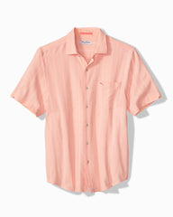 Big &amp; Tall Nova Wave Cotton-Blend Short-Sleeve Shirt - Melonie