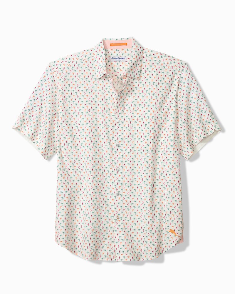 Big &amp; Tall Nova Wave Flock It to You Cotton-Blend Shirt - White
