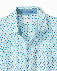 Big &amp; Tall Nova Wave Flock It to You Cotton-Blend Shirt - Scandia Blue