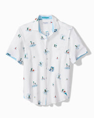 Big &amp; Tall Nova Wave Pineapple Pete Cotton-Blend Shirt - White