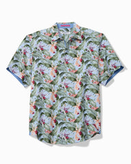 Big &amp; Tall Nova Wave Blue Sky Vines Cotton-Blend Shirt - Dew Drop