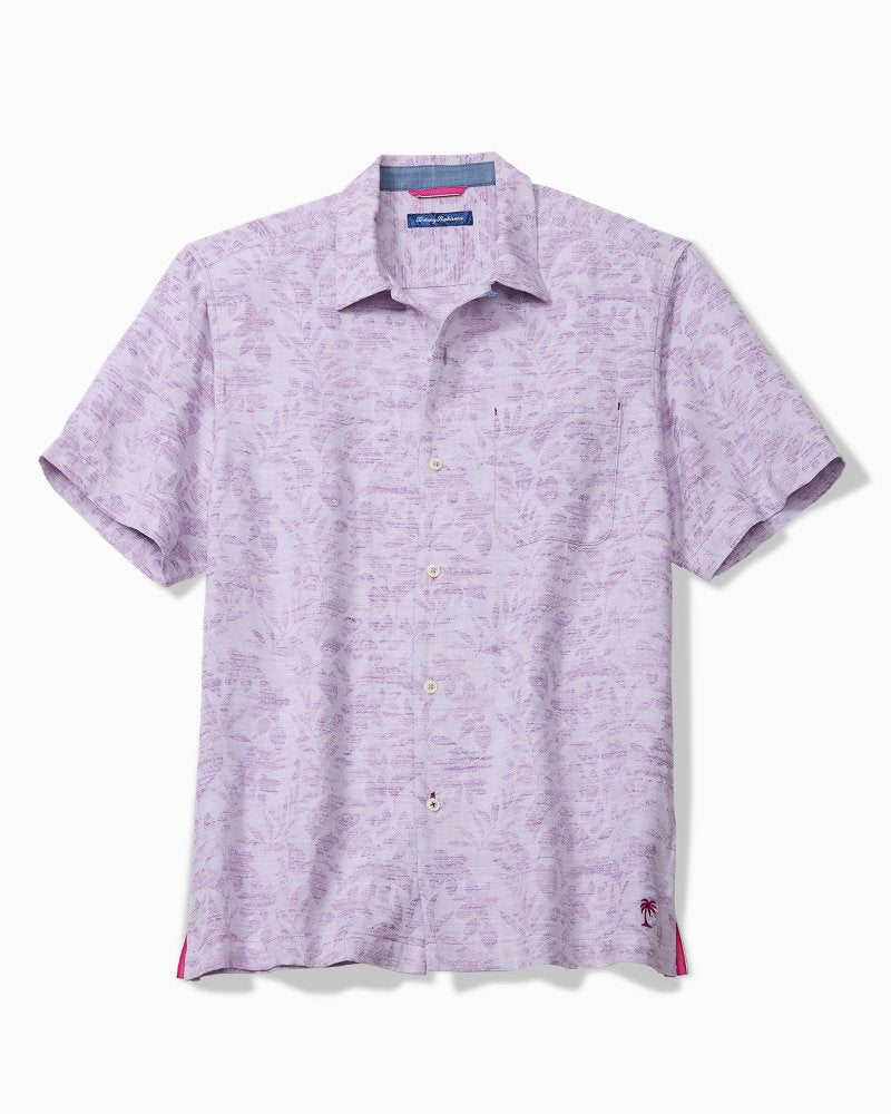 Big &amp; Tall Torres Gardens Cotton-Blend Camp Shirt - Wild Aster