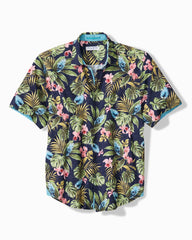 Big &amp; Tall Nova Wave Selva Gardens Cotton-Blend Shirt - Coastline