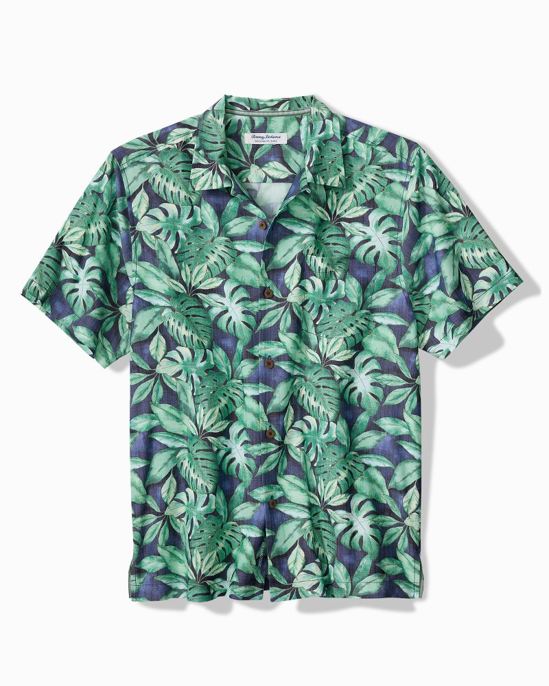 Big &amp; Tall Coastal Ease Tropic Fringe IslandZone Camp Shirt - Coastline