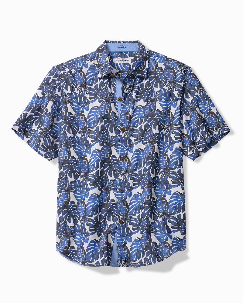 Big &amp; Tall Coastal Ease Piña Party IslandZone Camp Shirt - Sandstone